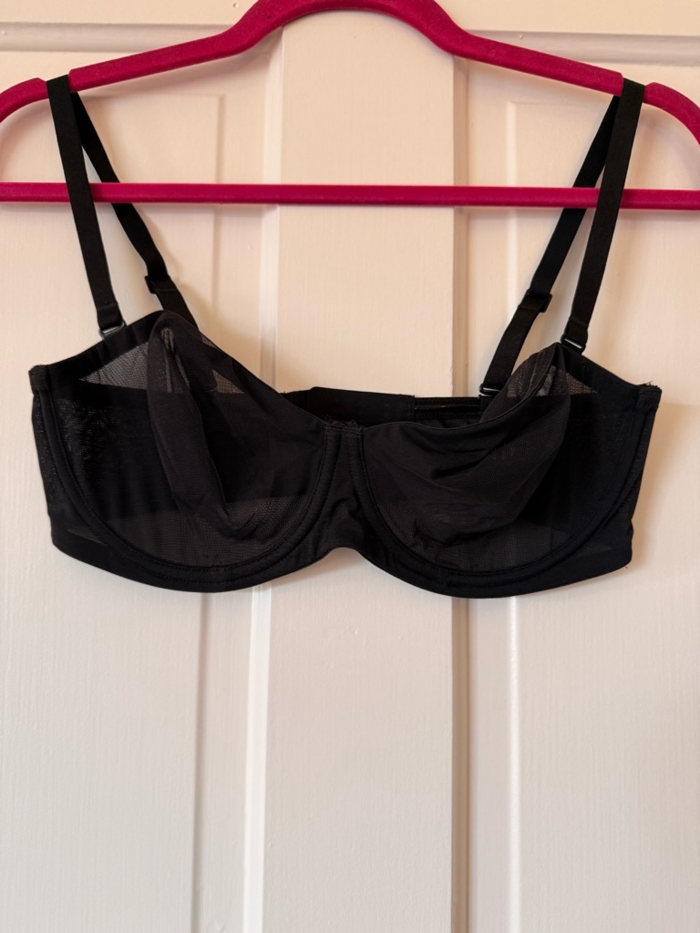 Skims onyx Mesh Underwire Balconette Bra